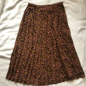 J Crew Cheetah Print Midi Skirt